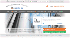 Desktop Screenshot of heritage-equipment.com